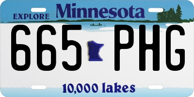 MN license plate 665PHG