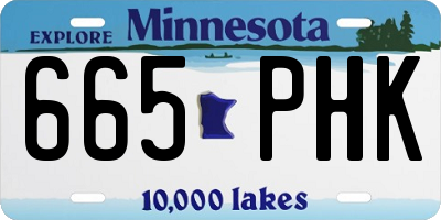 MN license plate 665PHK