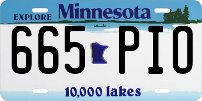 MN license plate 665PIO