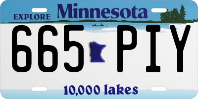 MN license plate 665PIY