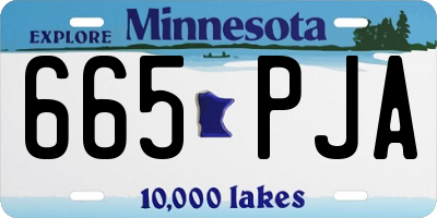 MN license plate 665PJA
