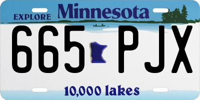 MN license plate 665PJX