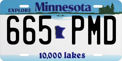MN license plate 665PMD