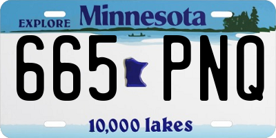 MN license plate 665PNQ