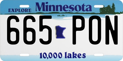 MN license plate 665PON