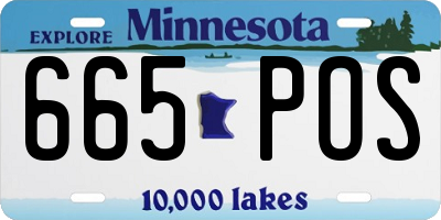MN license plate 665POS