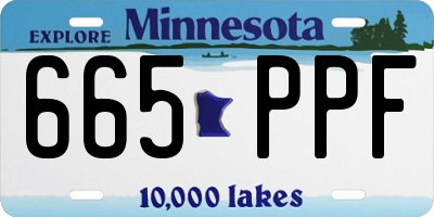 MN license plate 665PPF