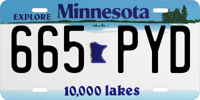 MN license plate 665PYD