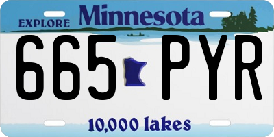 MN license plate 665PYR