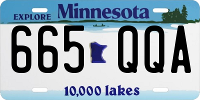 MN license plate 665QQA