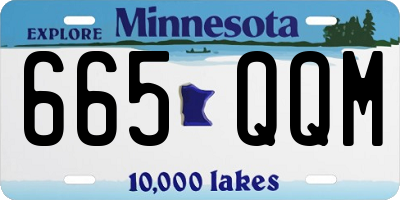 MN license plate 665QQM
