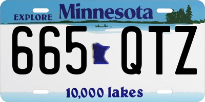 MN license plate 665QTZ