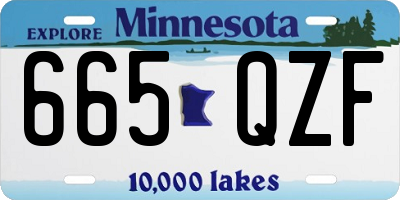 MN license plate 665QZF