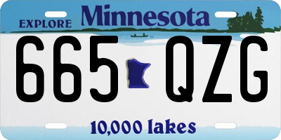 MN license plate 665QZG