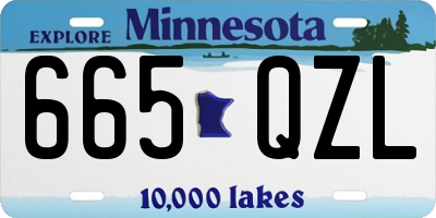 MN license plate 665QZL