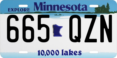MN license plate 665QZN