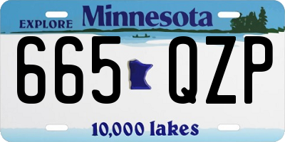 MN license plate 665QZP