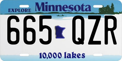 MN license plate 665QZR