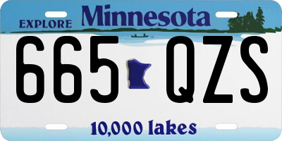 MN license plate 665QZS