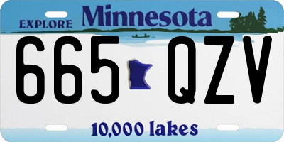MN license plate 665QZV