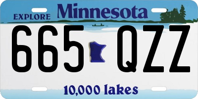 MN license plate 665QZZ