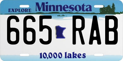 MN license plate 665RAB
