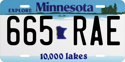 MN license plate 665RAE
