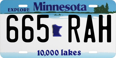MN license plate 665RAH
