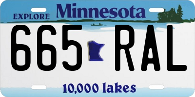 MN license plate 665RAL