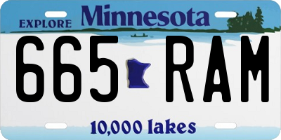 MN license plate 665RAM