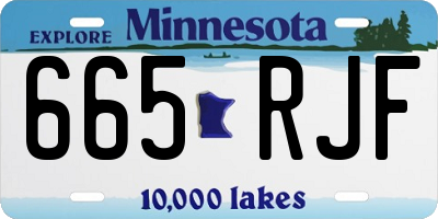 MN license plate 665RJF