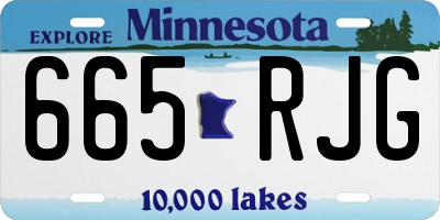 MN license plate 665RJG