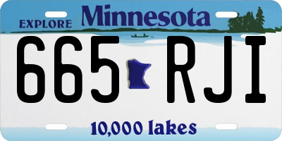 MN license plate 665RJI