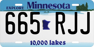 MN license plate 665RJJ