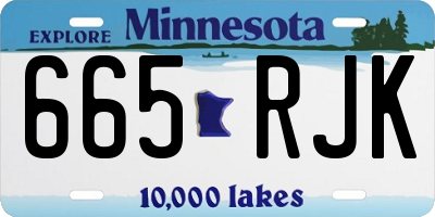 MN license plate 665RJK