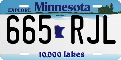 MN license plate 665RJL