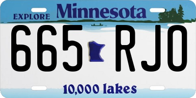 MN license plate 665RJO