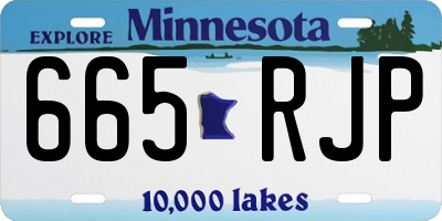 MN license plate 665RJP