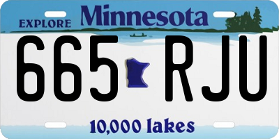 MN license plate 665RJU