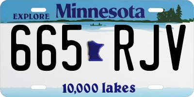 MN license plate 665RJV
