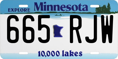 MN license plate 665RJW