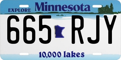 MN license plate 665RJY