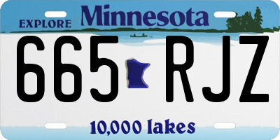 MN license plate 665RJZ
