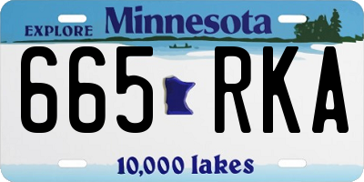 MN license plate 665RKA