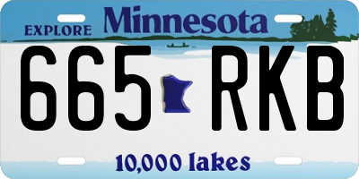 MN license plate 665RKB