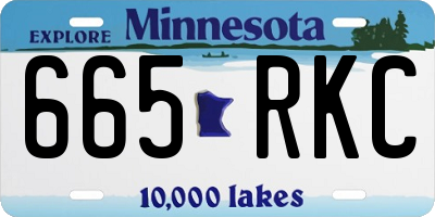 MN license plate 665RKC