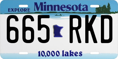 MN license plate 665RKD
