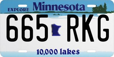 MN license plate 665RKG