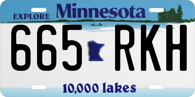 MN license plate 665RKH