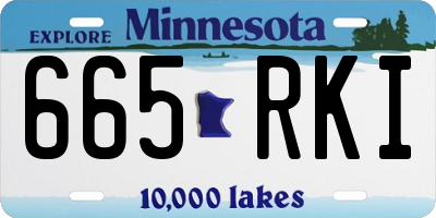 MN license plate 665RKI